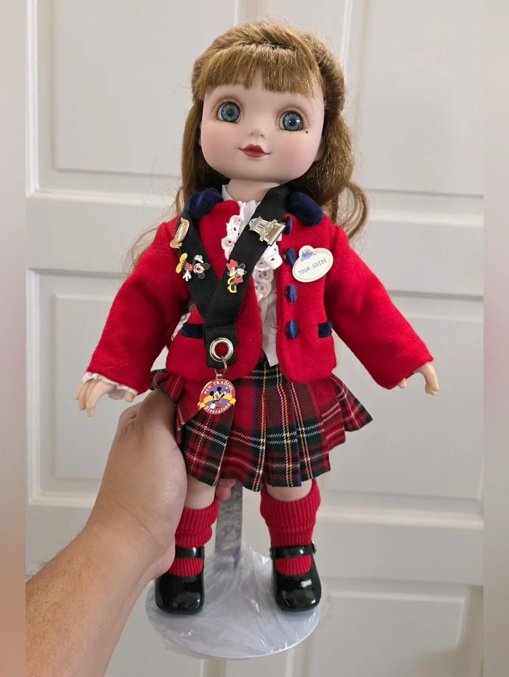 Disney Adora Belle Marie Osmond Disneyland tour guide pin collector Doll signed